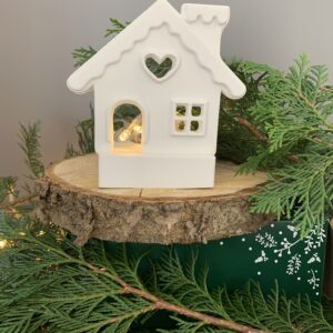 Stecker Winterhäuschen für Teelichthalter mit Steckleiste