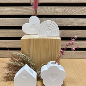 4er Set Minivasen aus Raysin