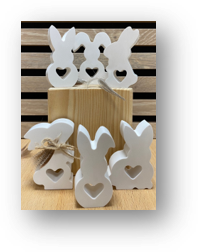 6er Set Häschen aus Raysin