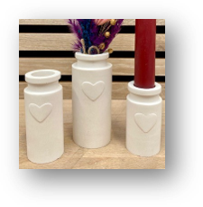 3er Set Vasen aus Raysin