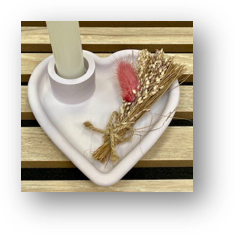 Kerzenhalter Herz aus Raysin